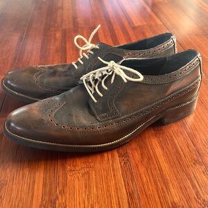 Cole Haan Wingtip Brown Leather Dress Shoes Size 11